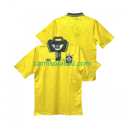 Camisolas de futebol Brasil 1991 1993 Retro Equipamento Principal Manga Curta Camisolas de futebol Brasil 1991 1993 Retro Equipamento Principal Manga Curta